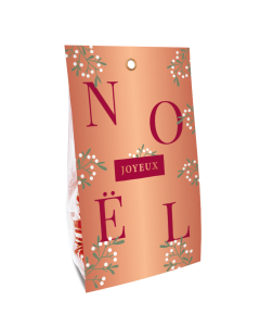 Bonbons de Noël saveur vin chaud « JOYEUX NOËL » fond or 75g DLUO : 06/2029
