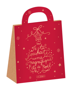 Sac à main grains de café enrobés de chocolat noir 70g Noël « Magnifique Noël » typo boule DLUO : 06/2027
