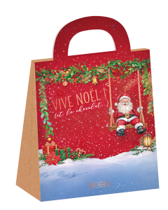 Sac à main grains de café enrobés de chocolat noir 70g Noël « Vive Noël ! » balançoire DLUO : 06/2027