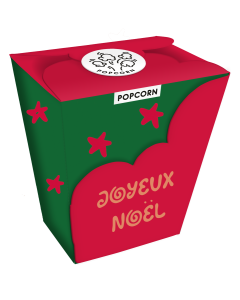 Pop-corn 65g Noël « Joyeux Noël » Père Noël et petits amis DLUO : 08/2028