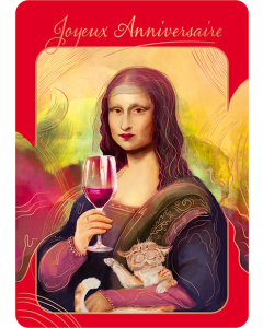 Carte postale Art&Plume anniversaire « Joconde » KURZ Luxor 397, FSC Mix, PBN-COC-026121