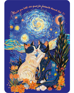 Carte postale Art&Plume amitié « Mais qu'est-ce que je ferais » KURZ Luxor 397, FSC Mix, PBN-COC-026121