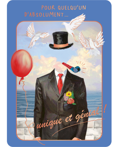 Carte postale Art&Plume homme « unique et génial » KURZ Luxor 397, FSC Mix, PBN-COC-026121