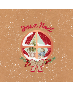 Carte double Collection Branchée Noël grand format fenêtre « Doux Noël » KURZ Luxor 397