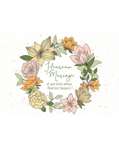 Carte double botanic CARDS mariage « Heureux Mariage », FSC Mix, PBN-COC-026121, produit BIO, DE-ÖKO-013