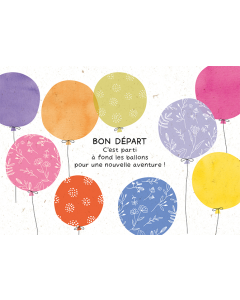 Carte double botanic CARDS retraite « Bon Départ », FSC Mix, PBN-COC-026121, produit BIO, DE-ÖKO-013